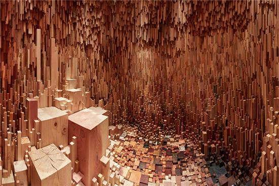 用一万根木材做成的“现代石窟”长什么样？